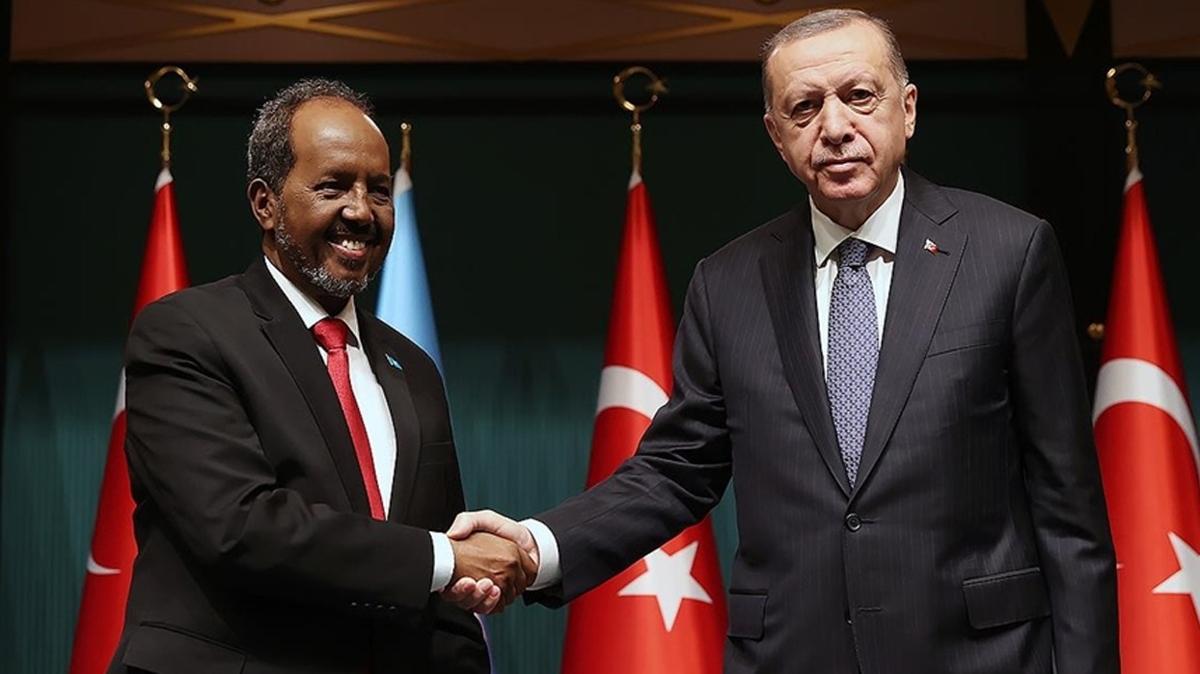 Bakan Erdoan, Somali Cumhurbakan Mahmud ile grt