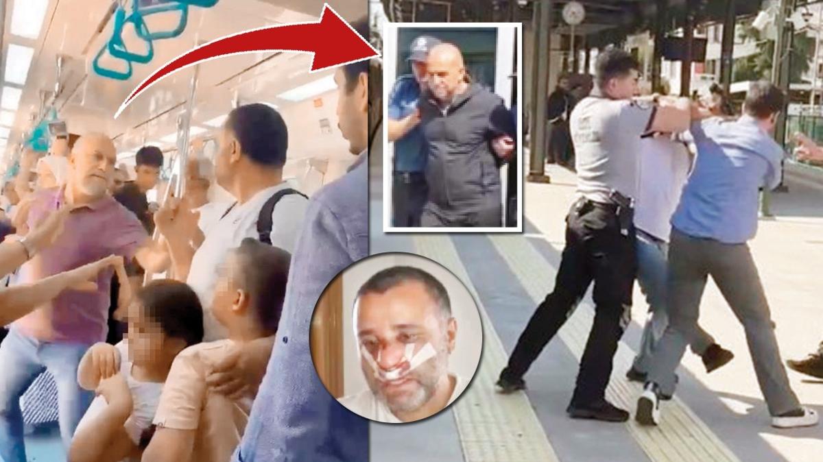 Marmaray magandas! ocuklarn nnde yumruk att... Babann burnu krld