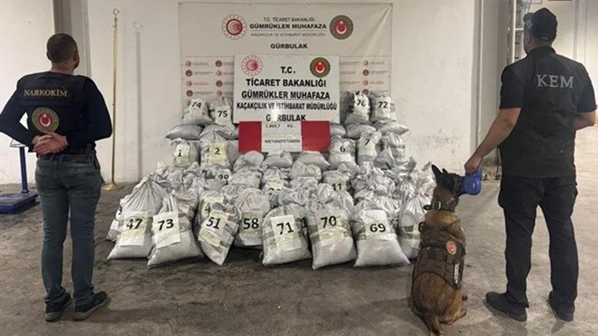 Grblak Snr Kaps'nda tek seferde 1 ton 870 kg uyuturucu ele geirildi
