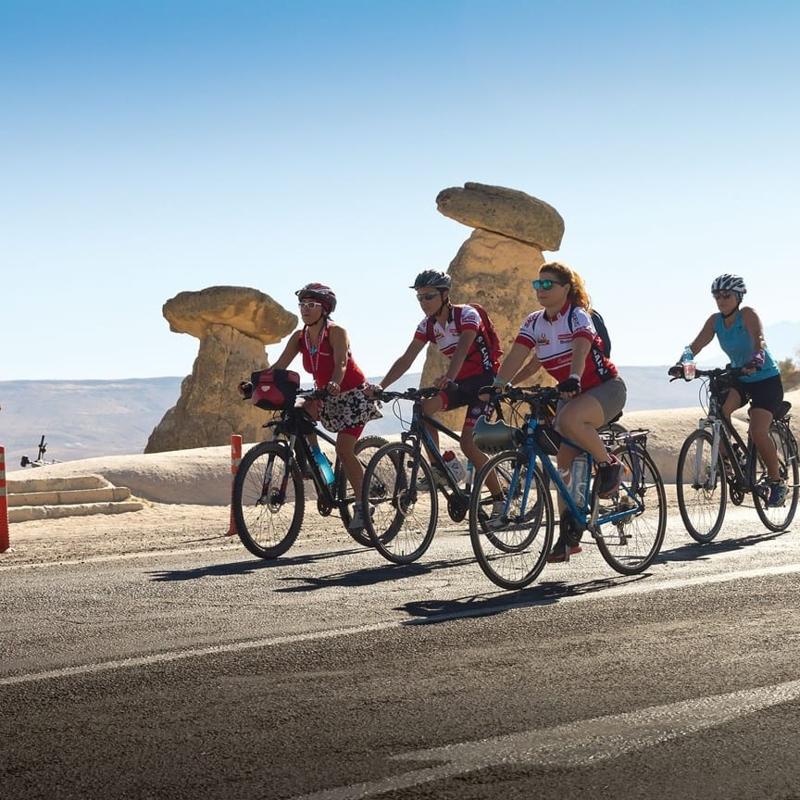 Kapadokya'da pedallar dnecek, macera balayacak