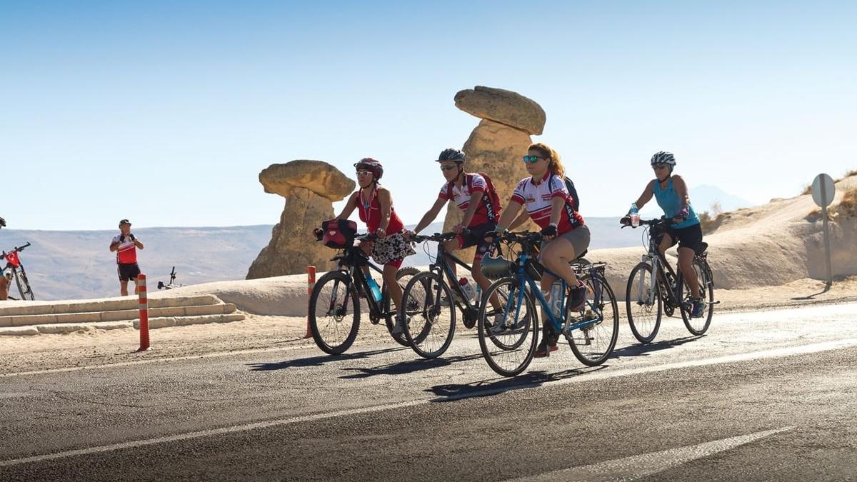 Kapadokya'da pedallar dnecek, macera balayacak