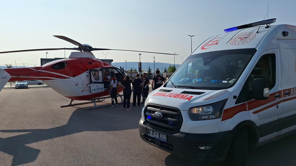 Ambulans helikopter, 2 aylk bebek iin havaland