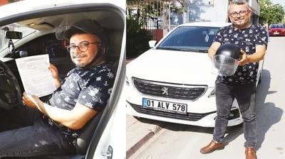 Otomobil srcsne kask cezas... Gerek Mobese'de ortaya kt