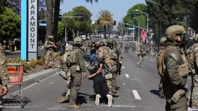 ABD'de gmen krizi byyor... Federal askerler Los Angeles'ta!