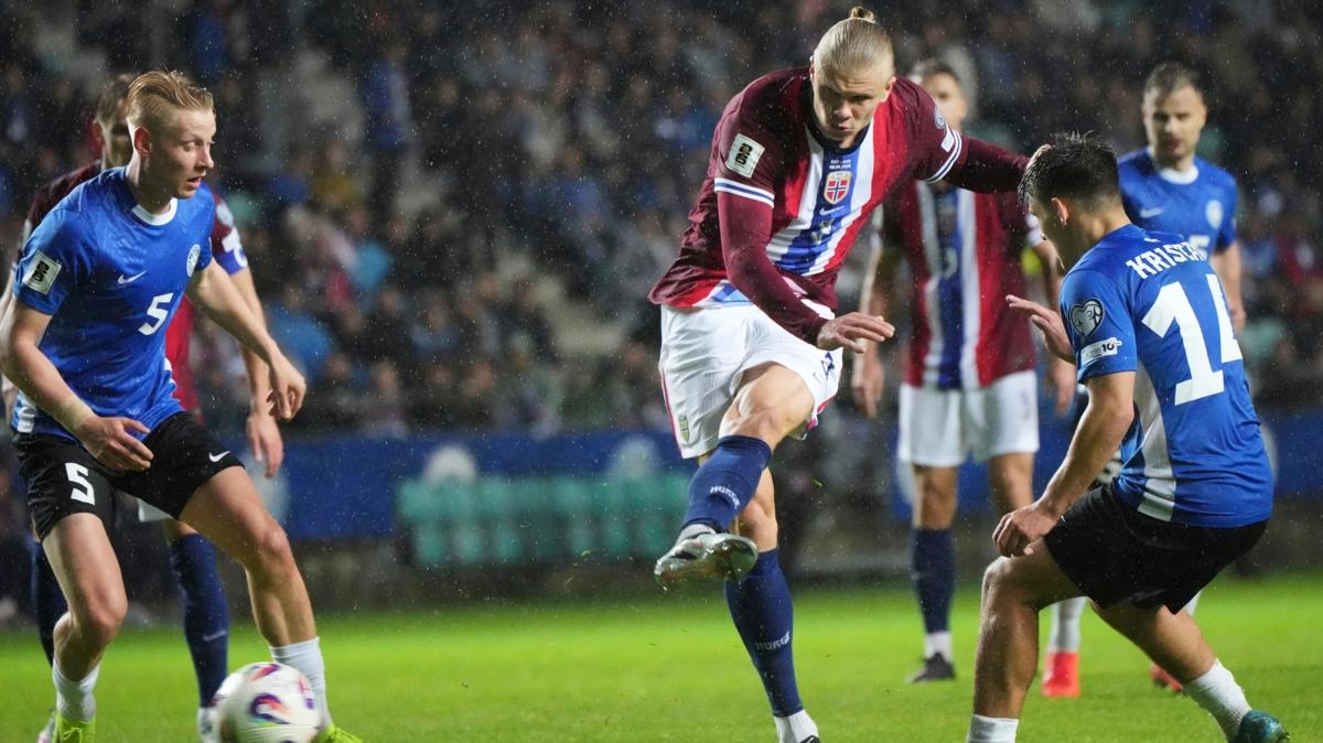 Erling Haaland, Norve'e galibiyeti getirdi