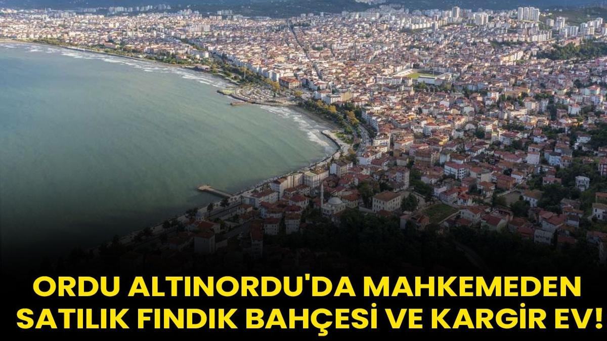 Ordu Altnordu'da mahkemeden satlk fndk bahesi ve kargir ev!