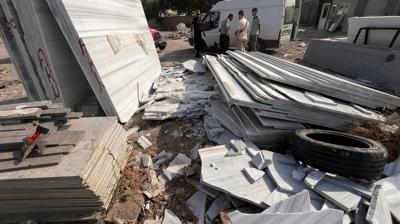 Mermer bloklar zerine devrildi! Fabrikada feci lm