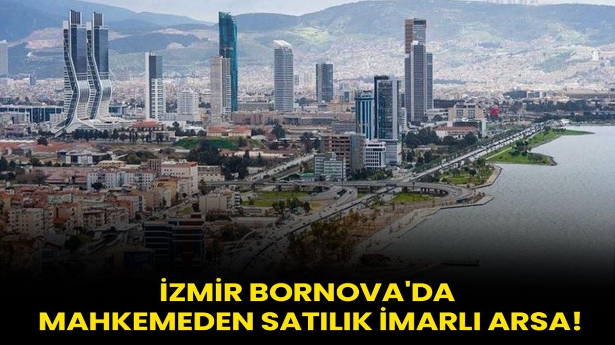 zmir Bornova'da mahkemeden satlk imarl arsa!