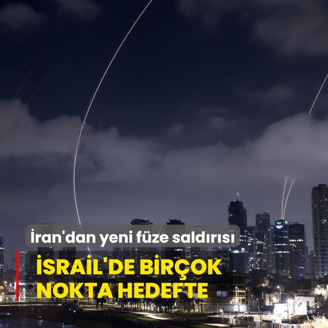ran'dan yeni fze saldrs: srail'de birok nokta hedefte