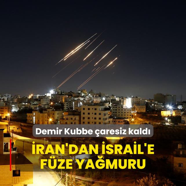 ran'dan srail'e fze yamuru! Demir Kubbe aresiz kald