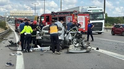Anadolu Otoyolu'nda korkutan kaza
