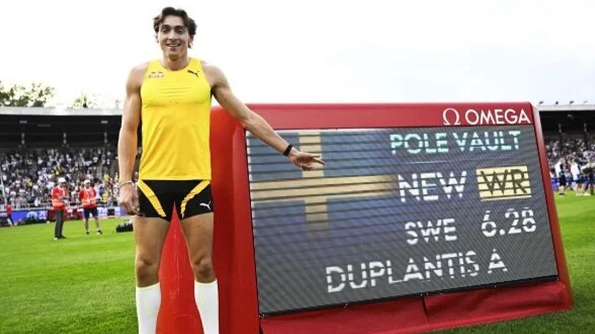 Armand Duplantis'ten bir dnya rekoru daha