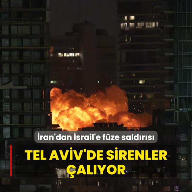 ran'dan srail'e fze saldrs: Tel Aviv'de sirenler alyor