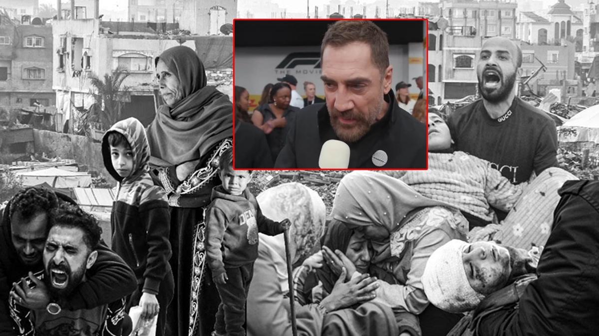Javier Bardem'den Gazze'de mesaj: Gzmzn nnde 4K soykrm yaanyor