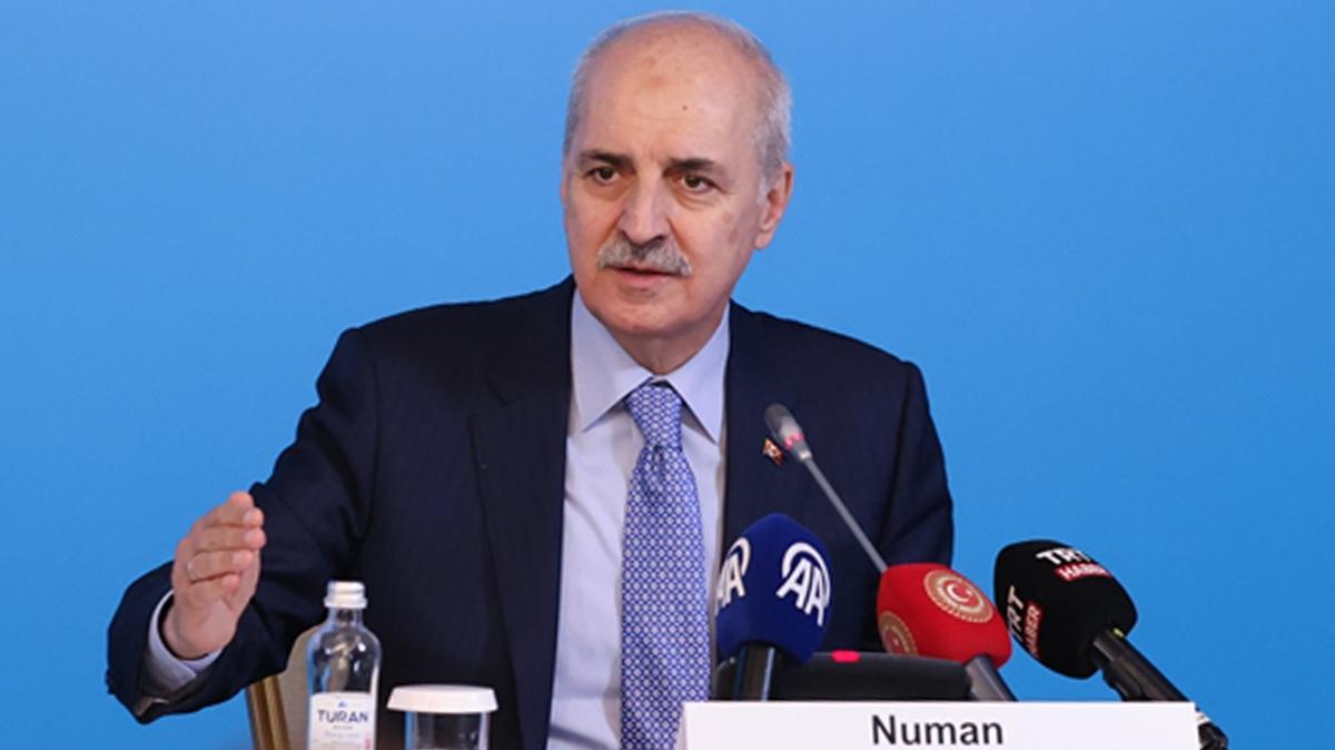 TBMM Bakan Kurtulmu'tan uluslararas camiaya "srail" ars: Vakit ge olmadan nlemesi art