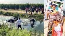 Babalar Gn'nde ac kaza! Yldrm ve kzlar sulama kanalna utu