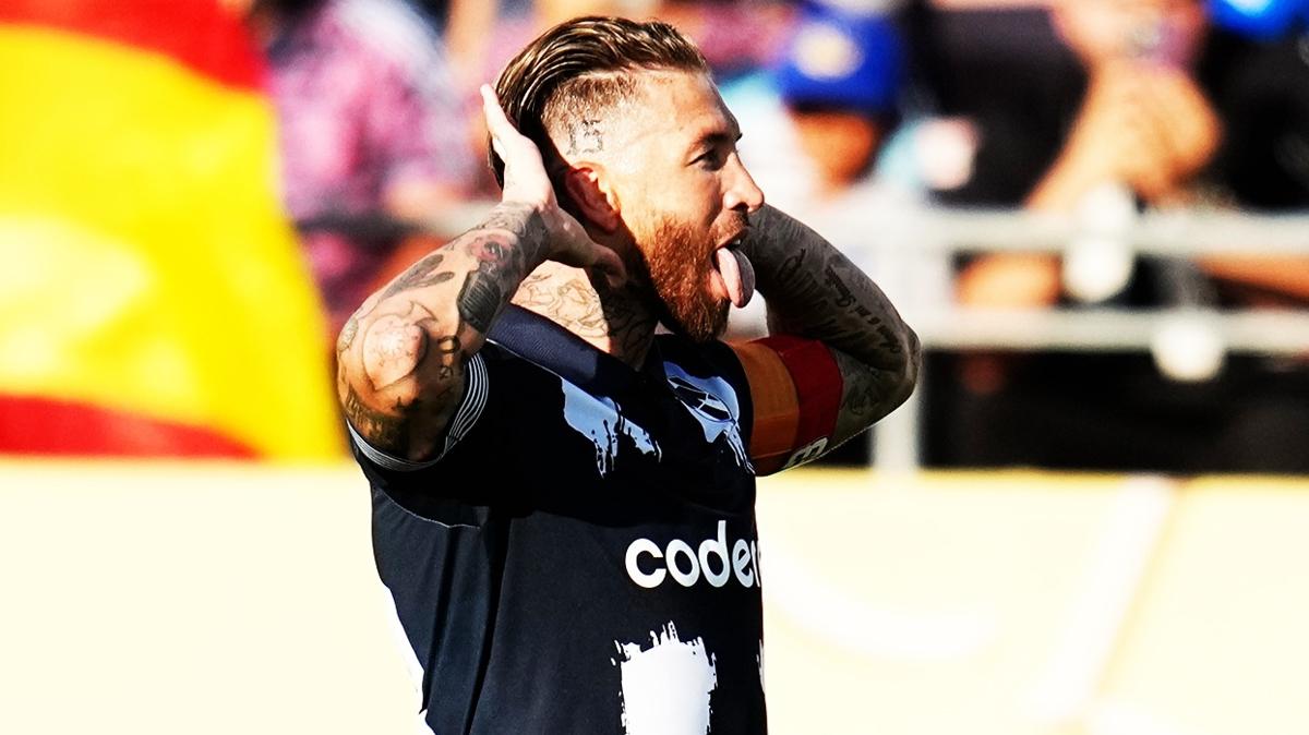 Sergio Ramos'tan tarihi gol! 39 yanda rekor krd