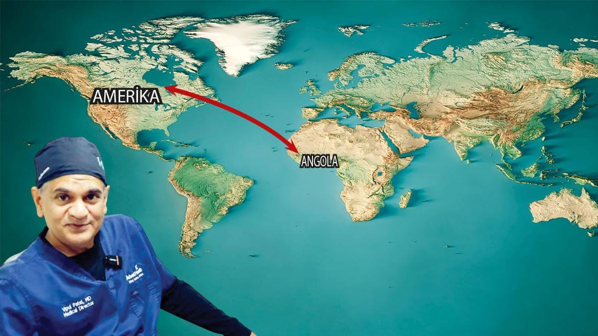 11 bin km'den kanseri yendi... Cerrah Florida'da hasta Afrika'da