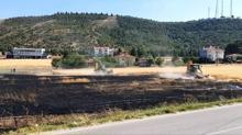Beypazar'nda 10 dnmlk tarlada yangn