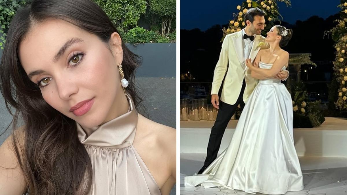 Almila Ada masal gibi bir trenle evlendi! ocuk sorusuna esprili yant