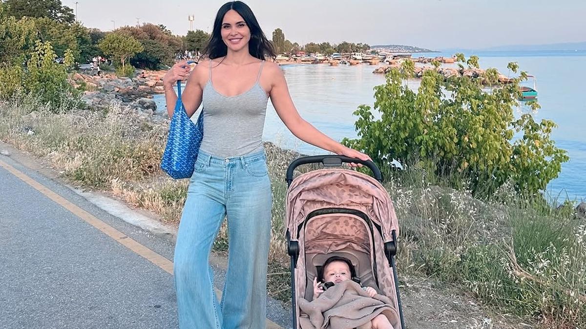 Zeynep Demirel eski formuna kavutu! Doum kilolarndan eser kalmad