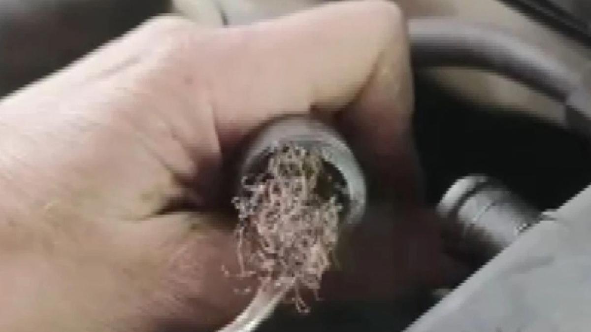 Dolandrclkta son nokta! Motorun iinden bulak teli kt