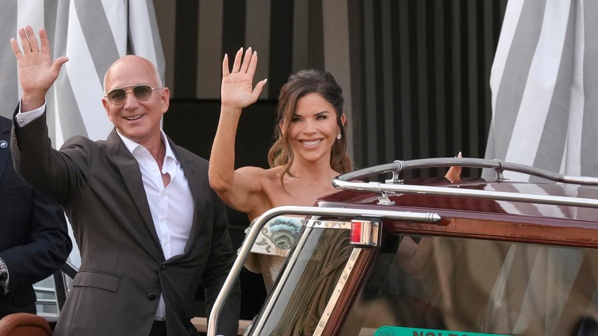 Jeff Bezos ile Lauren Sanchez evlendi! Grkemli dn dnya basnnda yer ald