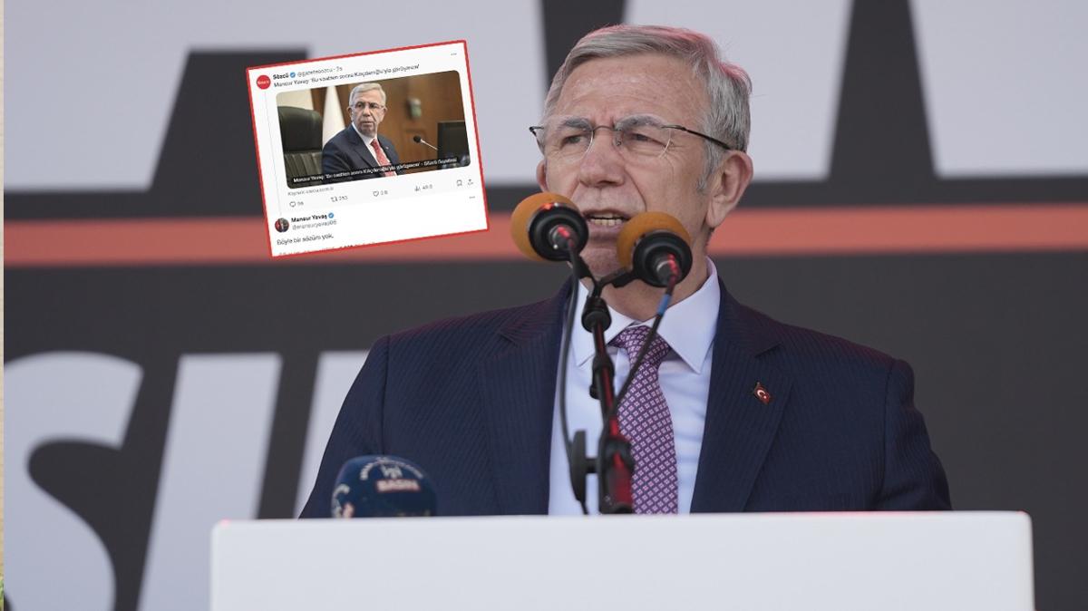 Mansur Yava'tan Szc'ye Kldarolu yalanlamas: Byle bir szm yok