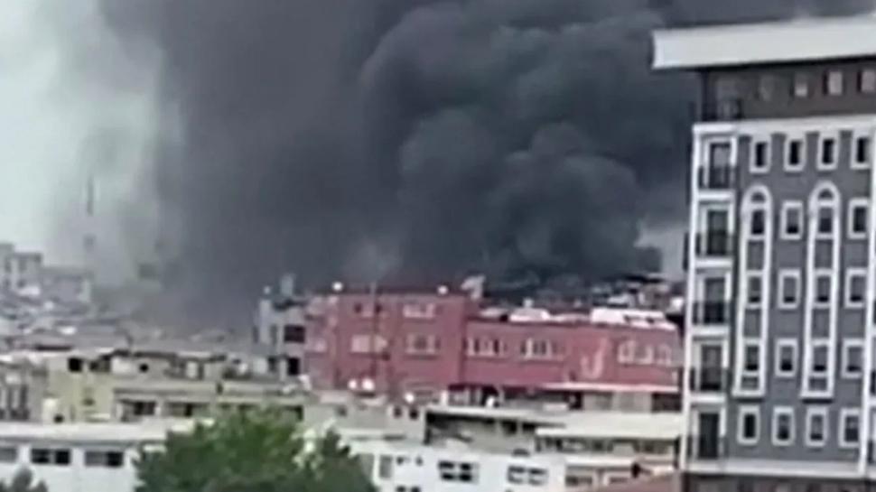 stanbul'da korkutan yangn