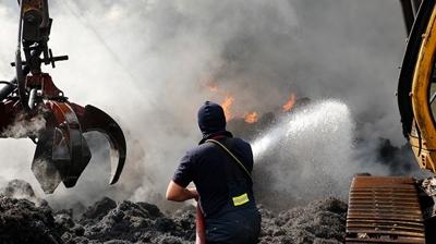 Kocaeli'de geri dnm tesisinde yangn