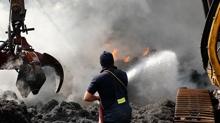 Kocaeli'de geri dnm tesisinde yangn