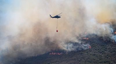 Birok noktada orman yangnlar devam ediyor: Havadan ve karadan mdahale