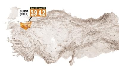 Deprem kendini unutturmuyor... Bursa 70 dakika arayla salland