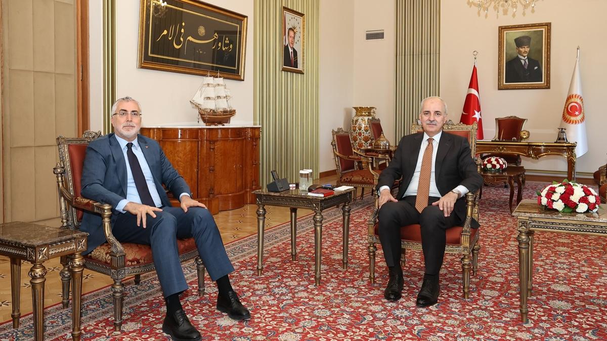 TBMM Bakan Kurtulmu, Bakan Ikhan ile bir araya geldi