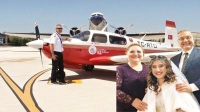 Dnya turu heyecan ksa srd... Pilot ve kadn yolcu iin zamanla yar