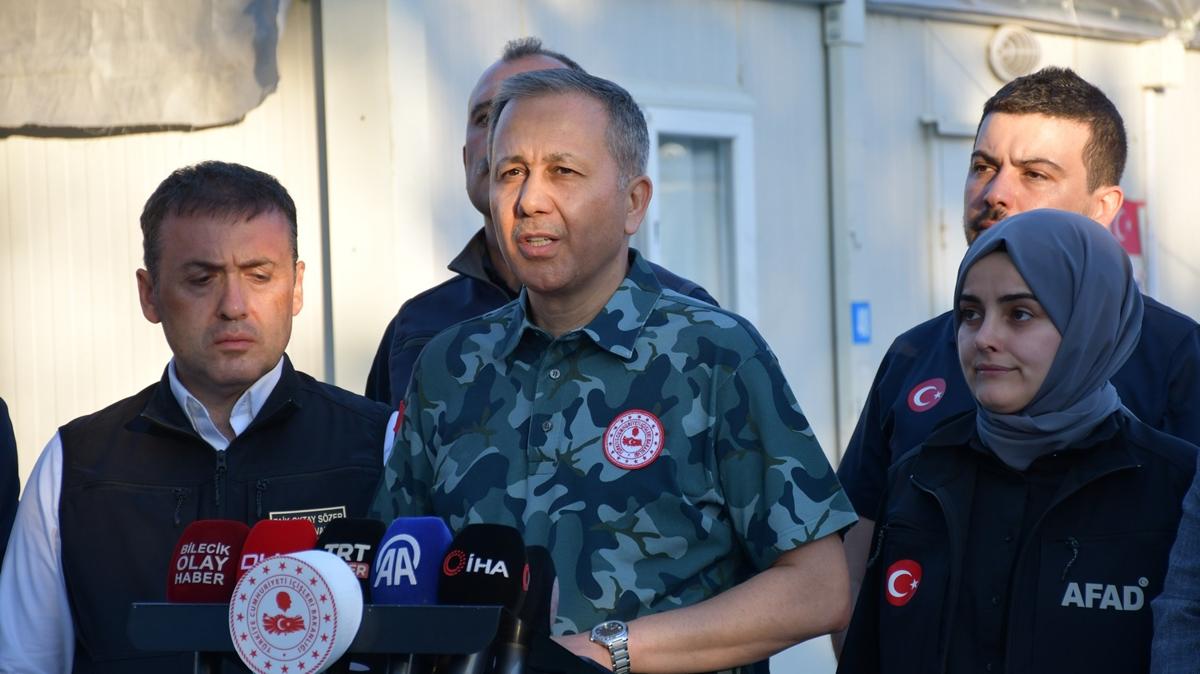 Bakan Yerlikaya'dan yangn blgesine destek mesaj