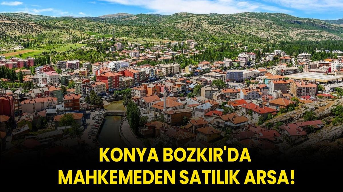 Konya Bozkr'da mahkemeden satlk arsa!