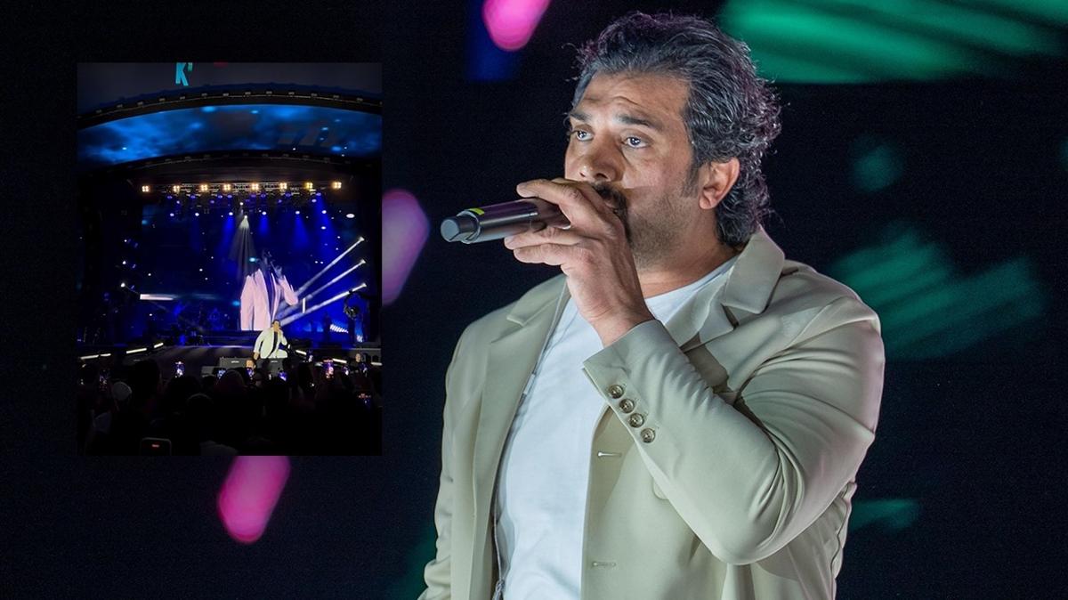 Korkutan anlar! Her an kaydedildi: arkc Bayhan sahnede dengesini kaybetti