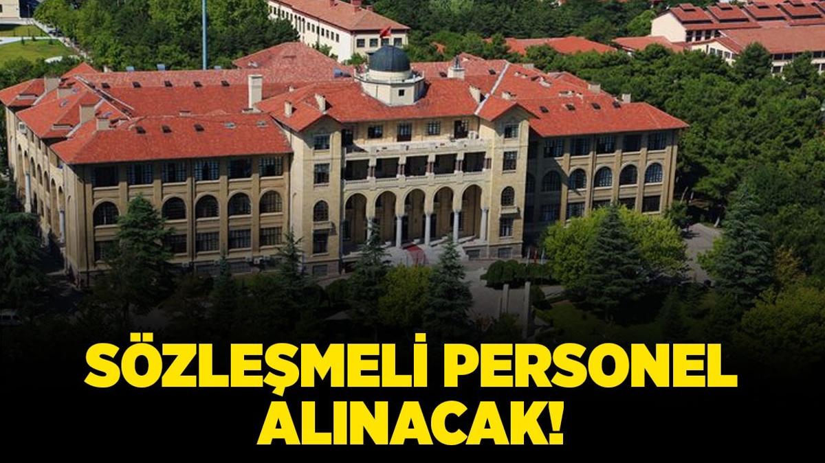 Gazi niversitesi 208 Szlemeli Personel alacak!