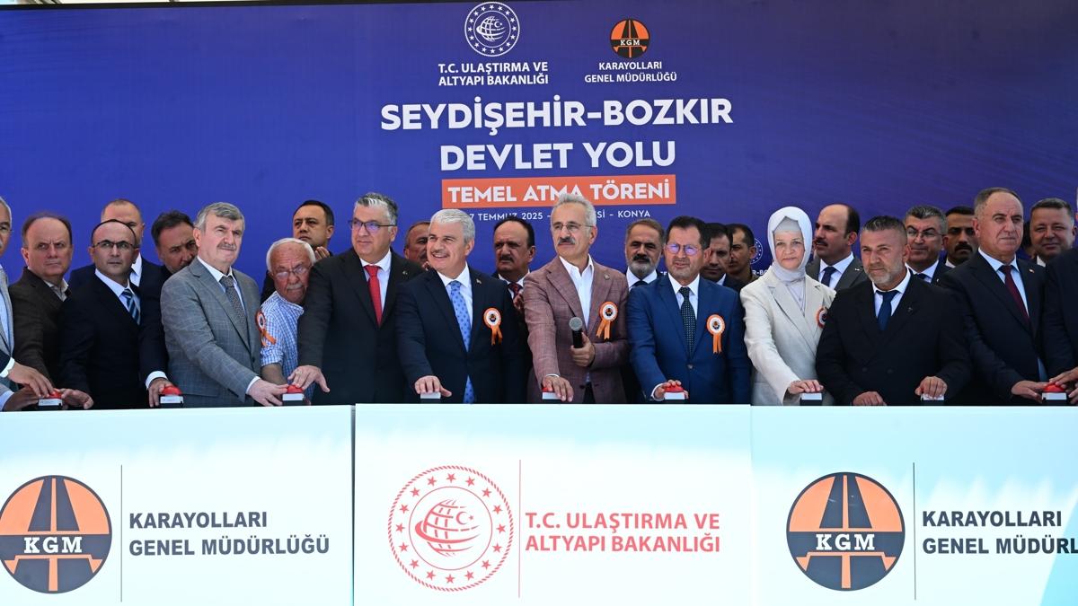 Sre 10 dakika ksalacak... Seydiehir-Bozkr Devlet Yolu'nun temeli atld