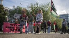 Beyaz Saray nnde Netanyahu protestosu