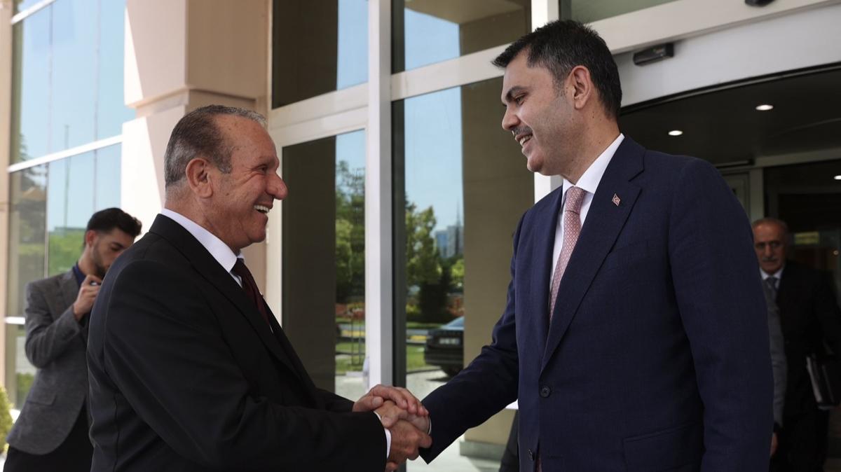 Bakan Kurum, KKTC Babakan Yardmcs Ataolu ile grt