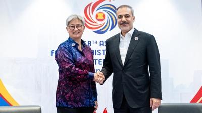 Bakan Fidan, Avustralya Dileri Bakan Wong ile bir araya geldi