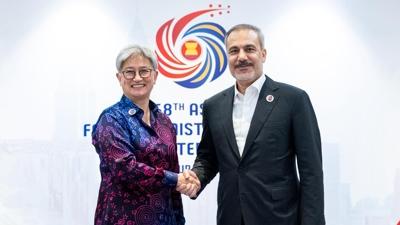 Bakan Fidan, Avustralyal mevkida Wong ile grt