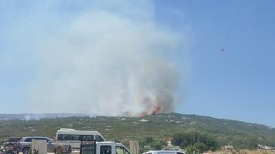 zmir Karaburun'daki yangn kontrol altnda alnd