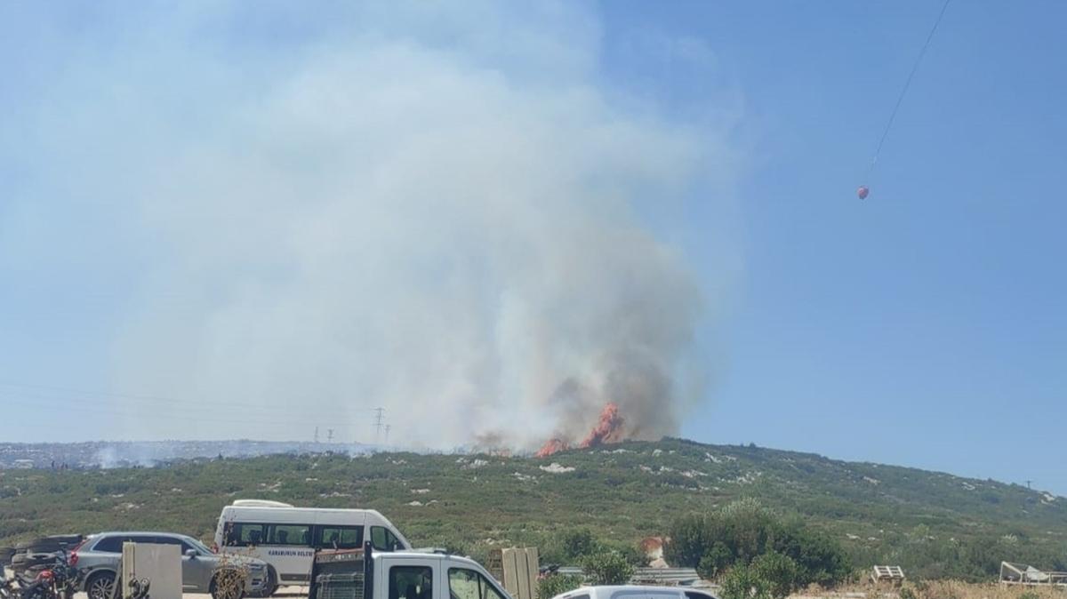 zmir Karaburun'daki yangn kontrol altnda alnd