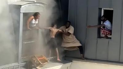 Kahraman hademe! Altnc katta hayat kurtard