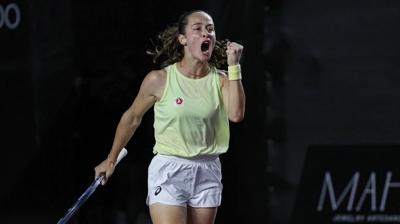 Milli tenisi Zeynep Snmez'den kariyer rekoru