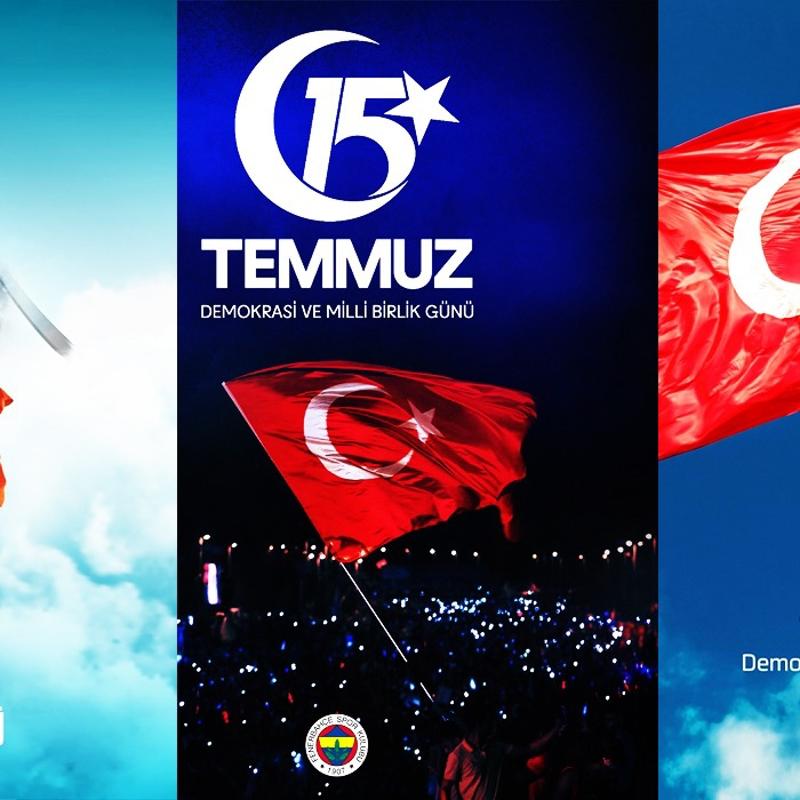 Spor kulplerinden 15 Temmuz mesaj! 'ehitlerimizi rahmetle anyoruz'