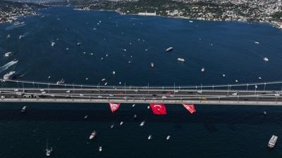 15 Temmuz ehitleri iin stanbul Boaznda 253 tekne korteji gerekletirildi